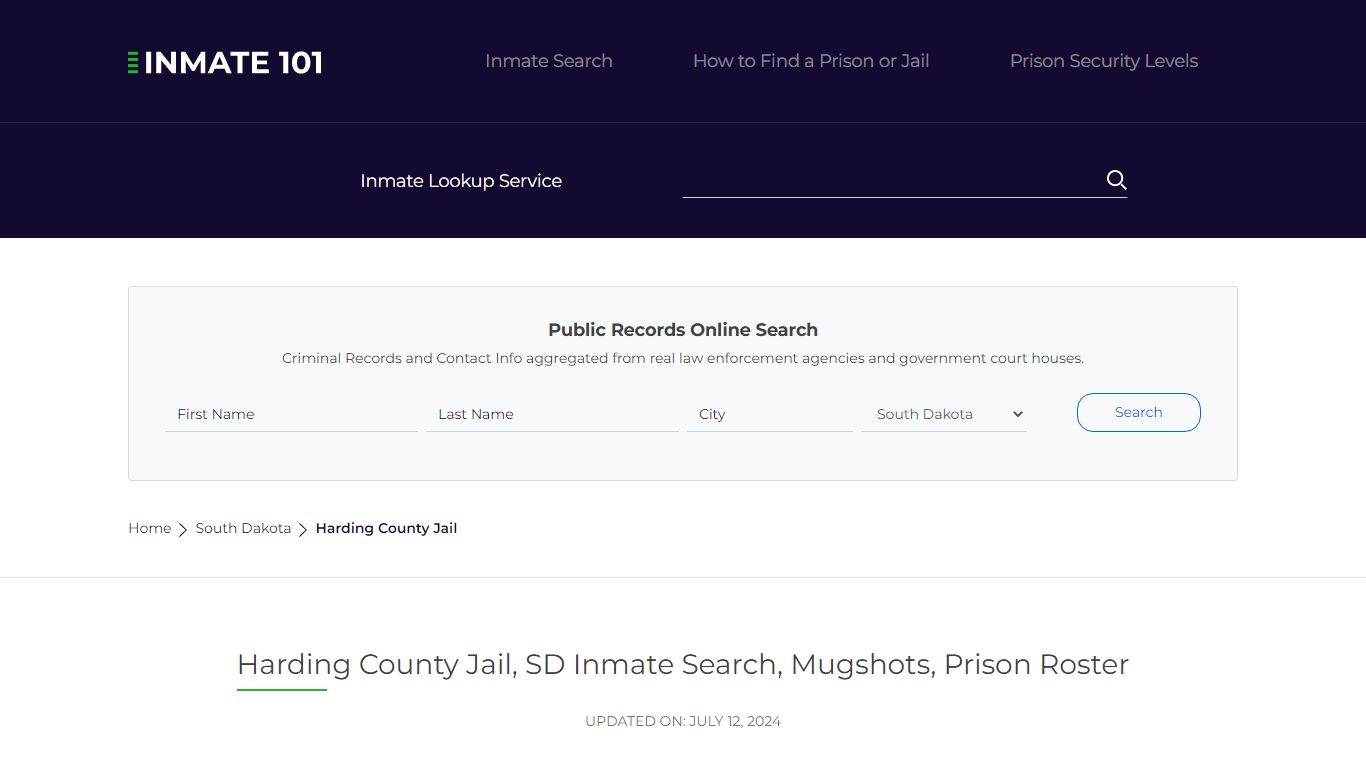 Harding County Jail, SD Inmate Search, Mugshots, Prison Roster