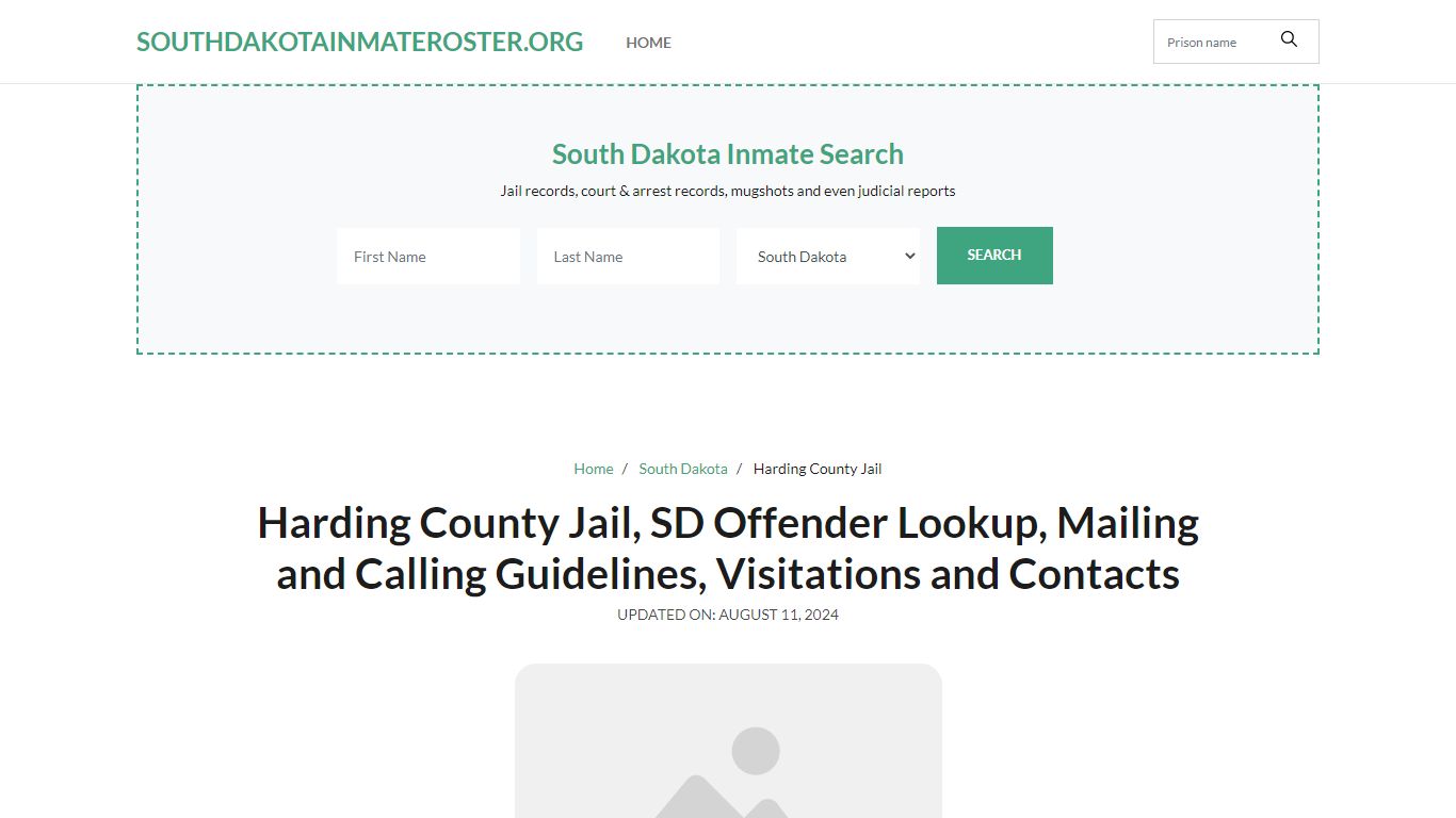 Harding County Jail, SD: Inmate Search Options, Visitations, Contacts